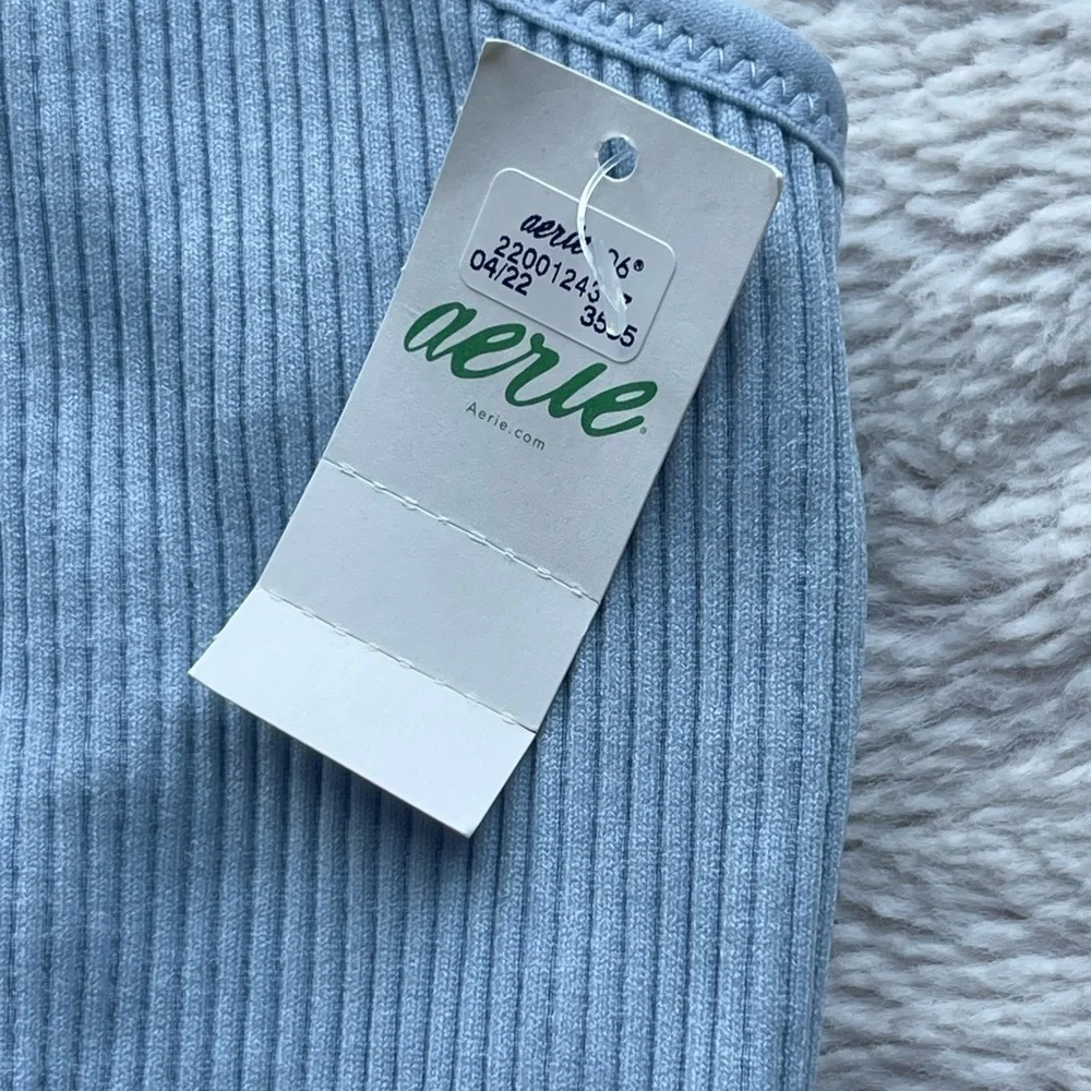 Aerie NWT one shoulder ribbed bralette sports bra comfort leisure
